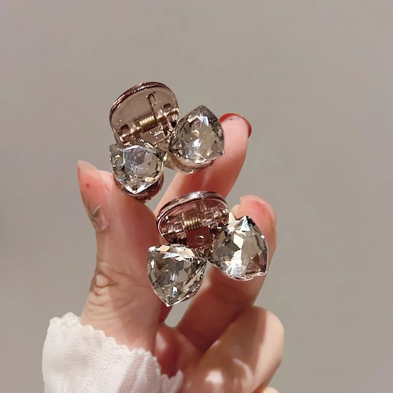 

High-grade rhinestone bow-knot clip, small size, female side clip, super fairy back half-tied hair