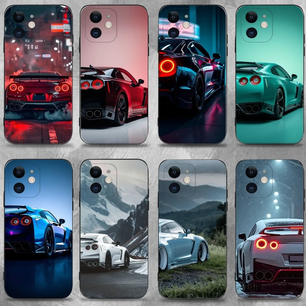 

Taillight G-GTR Car R35 Phone Case For iPhone 16,15,14,13,12,11 Plus,Pro Max,XS,X,XR,SE,Mini,8,7,Soft Silicone Black Cover