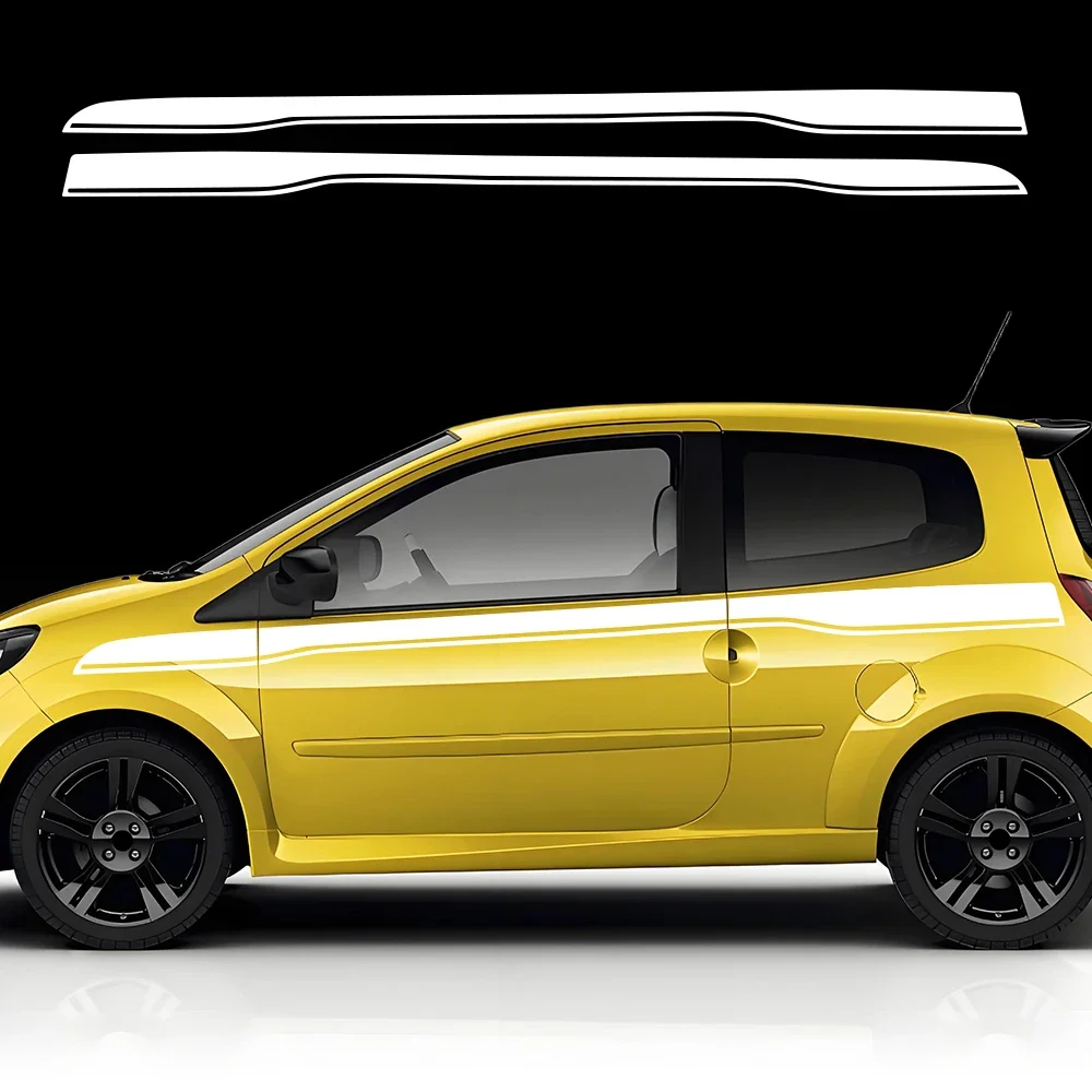 Autocollant auto-adhésif imperméable pour lignes de taille de voiture, pour Renault Twingo 3-5 portes, rayures de Sport de course, accessoires de décoration de carrosserie automobile