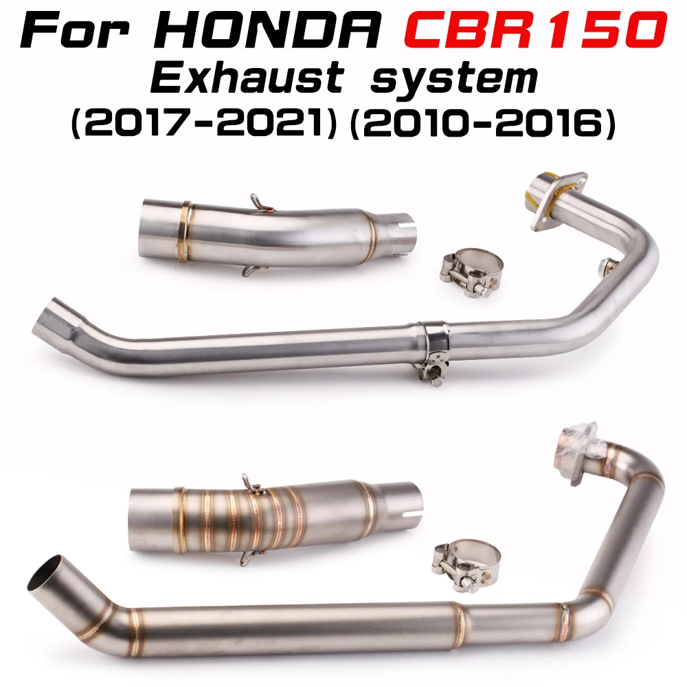 

Motorcycle exhaust pipe front section stainless steel slip on front link pipe suitable for Honda cbr150 2010-2021