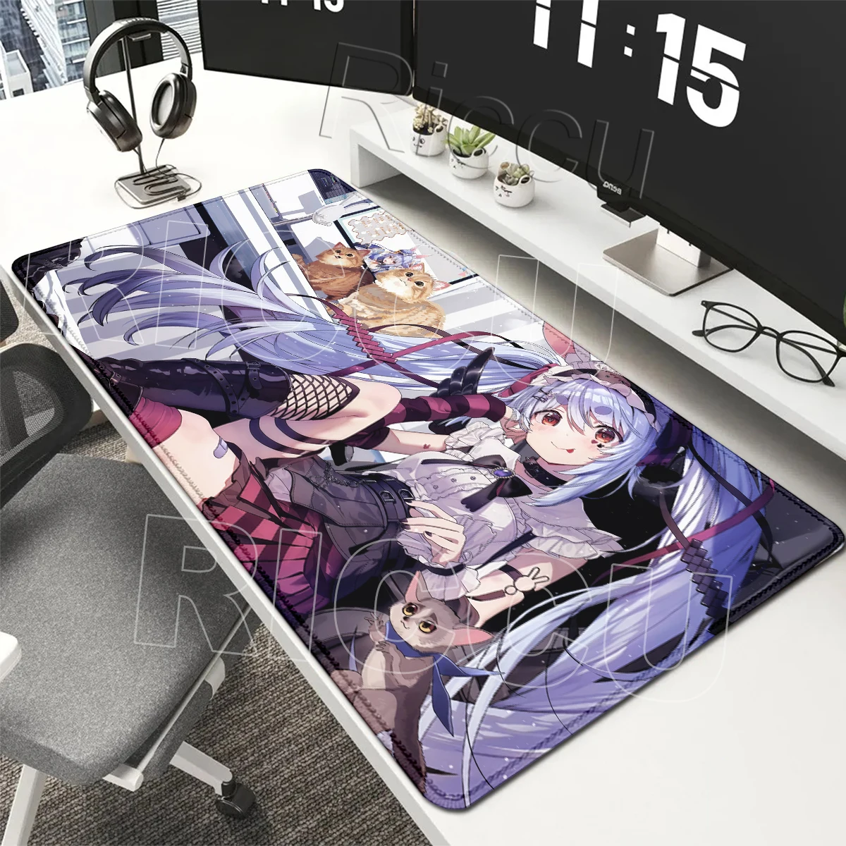 New HD Printing Usada Pekora Mouse Pad Laptop Hololive Computer Keyboard Rugs PC Kawaii Anime Girl Carpet XXL Gamer Cabinet Mats