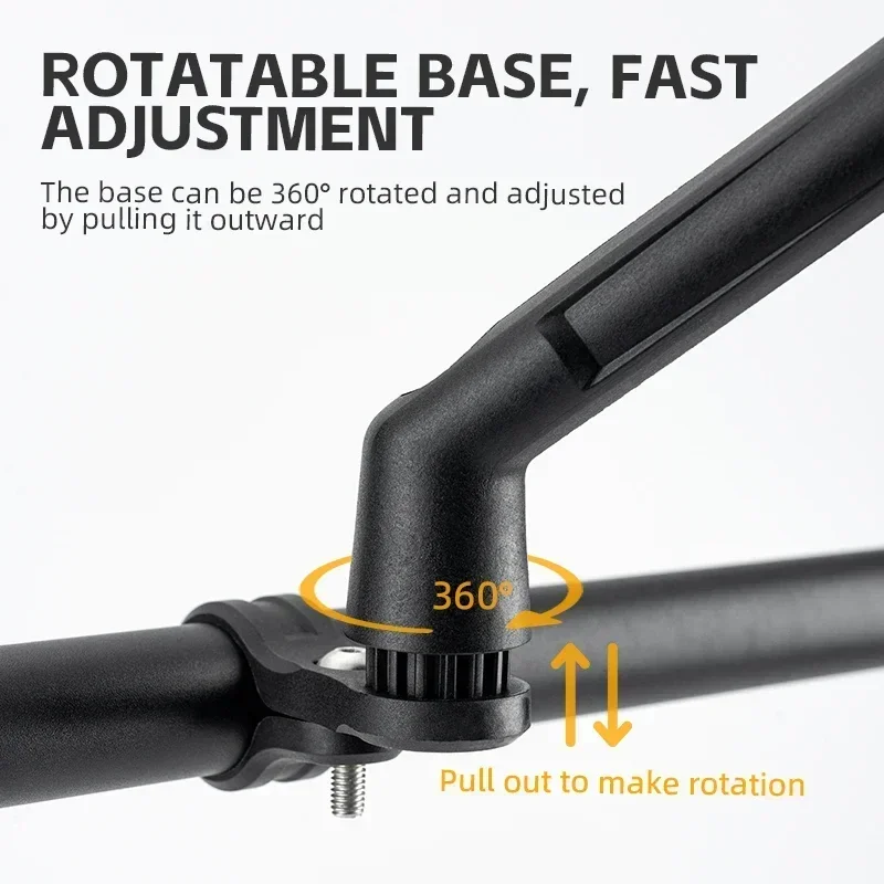 ROCKBROS Lusterko wsteczne do roweru Uniwersalne szerokokątne 360 °   Regulowane lusterko do roweru górskiego, motocykla, skutera, zapewniające bezpieczeństwo