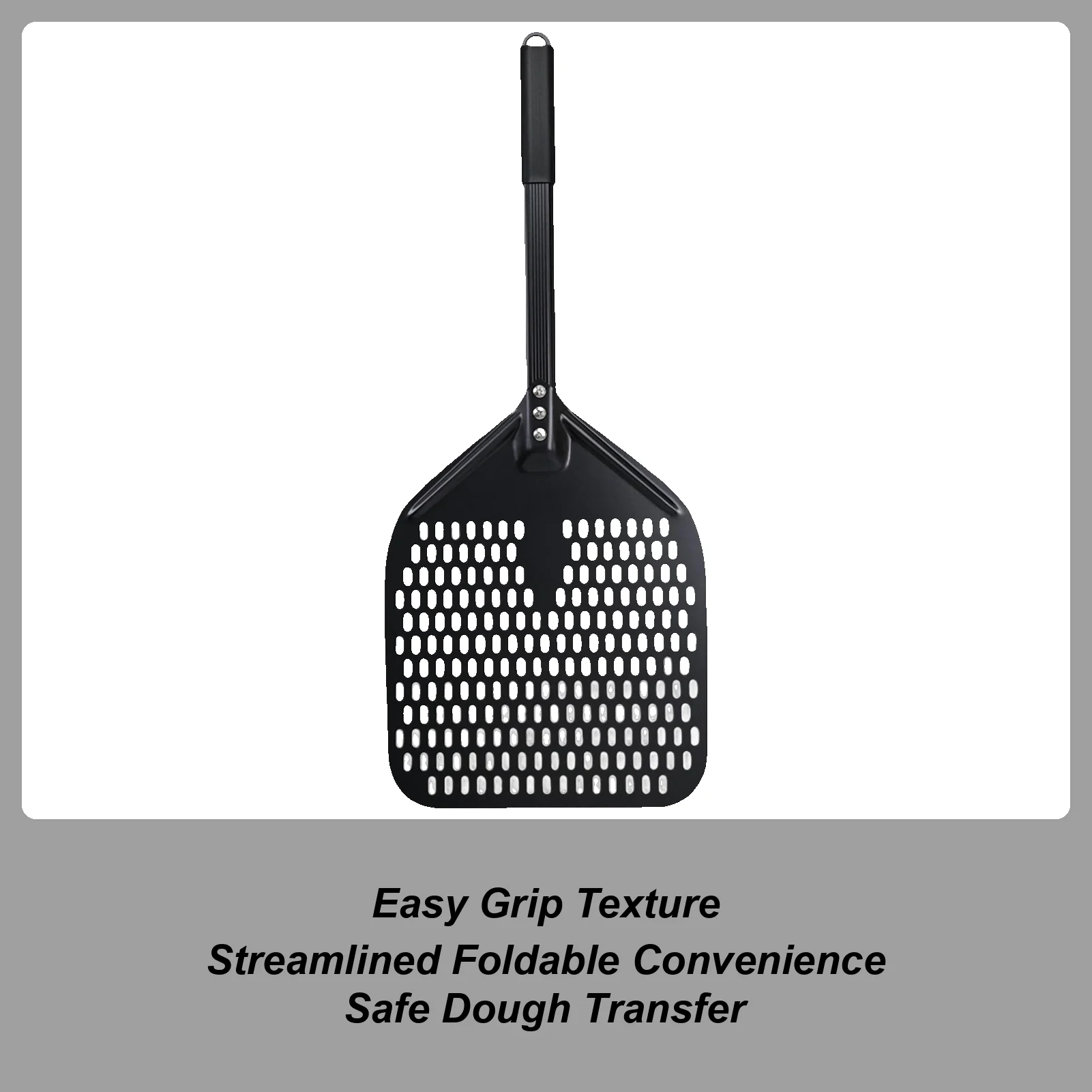 Pizza Paddle Lightweight Metal Turning Shovel Aluminum Metal Pizza Peel For Ovens Cooking Dough Bread Home Outdoor Grill Stove