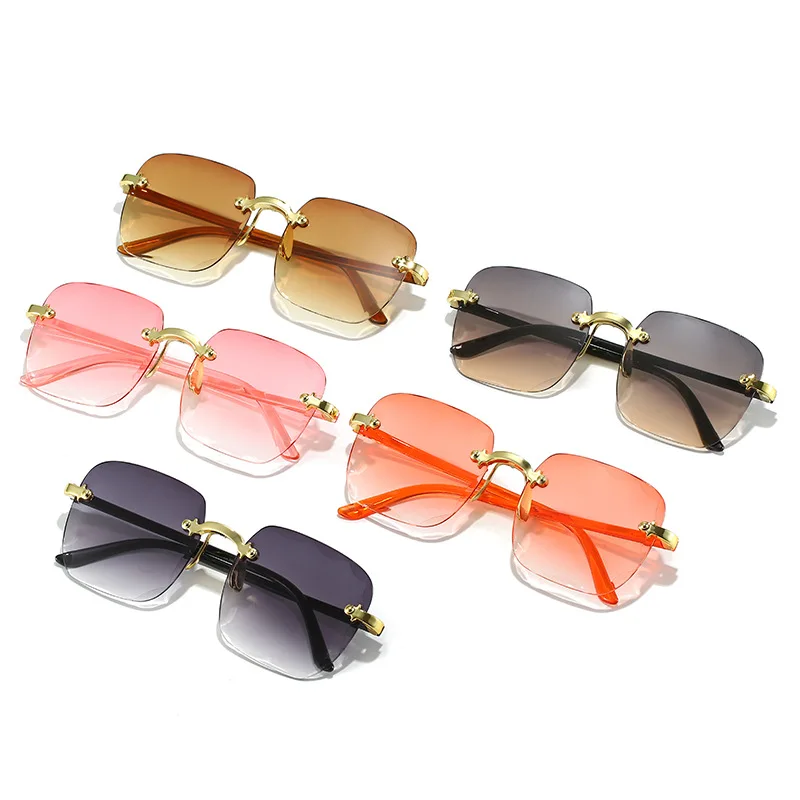 New Borderless Square Sunglasses Women\'s Brand Designer Fashion Sun Glasses Women Summer Trend Eyewear UV400 Oculos De Sol