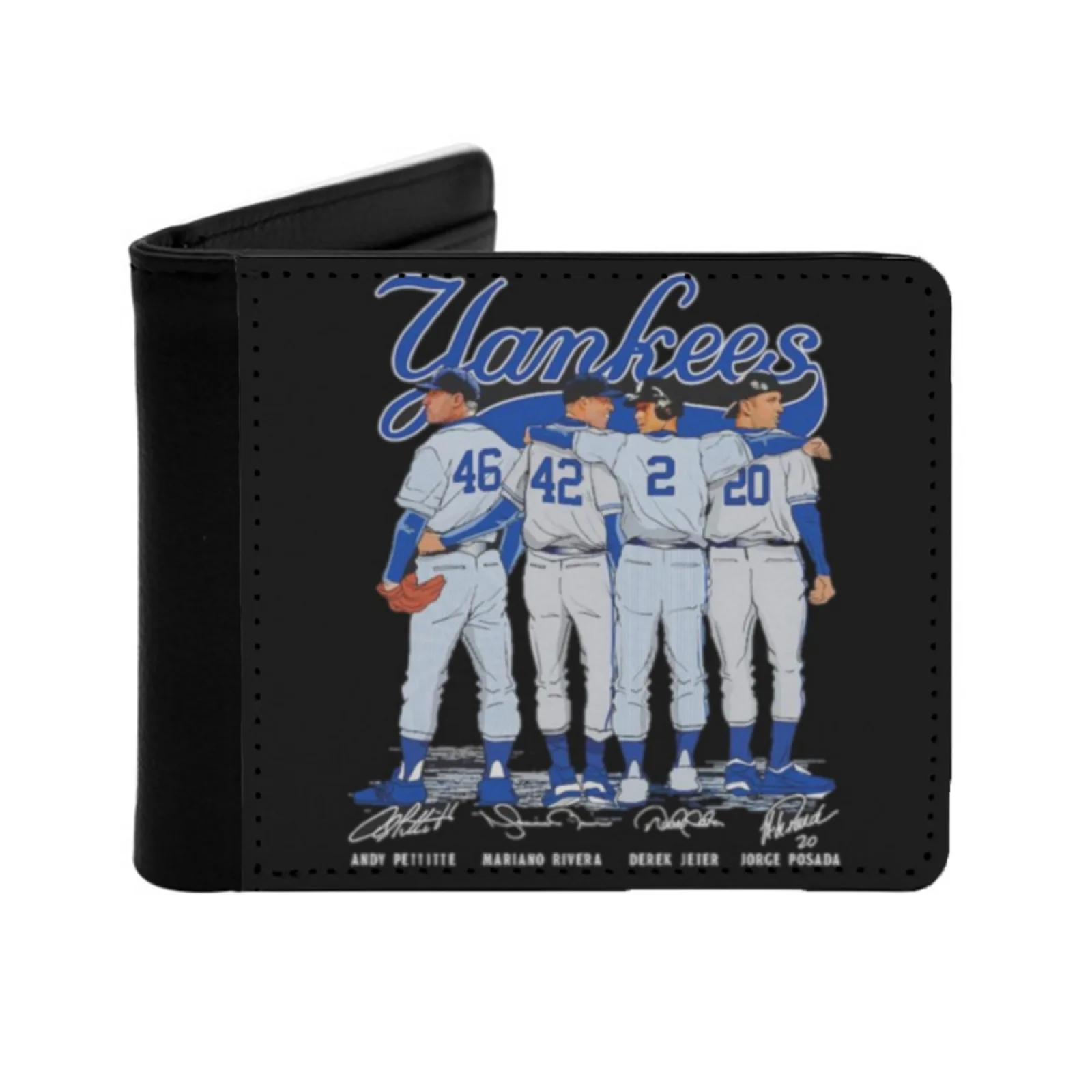 42 Mariano Rivera Classic Art Personalized Men's Leather Wallet Card Money Bag Pu Leather Wallet Personalized Print Vintage