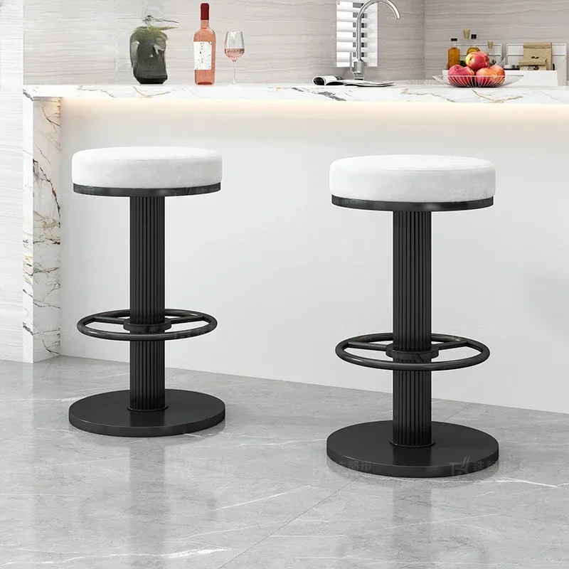 High Kitchen Stools Manicure Chair Modern Design Chairs Garden Bar Tabouret Height Furniture Cafe Cheap Counter Lightweight Home