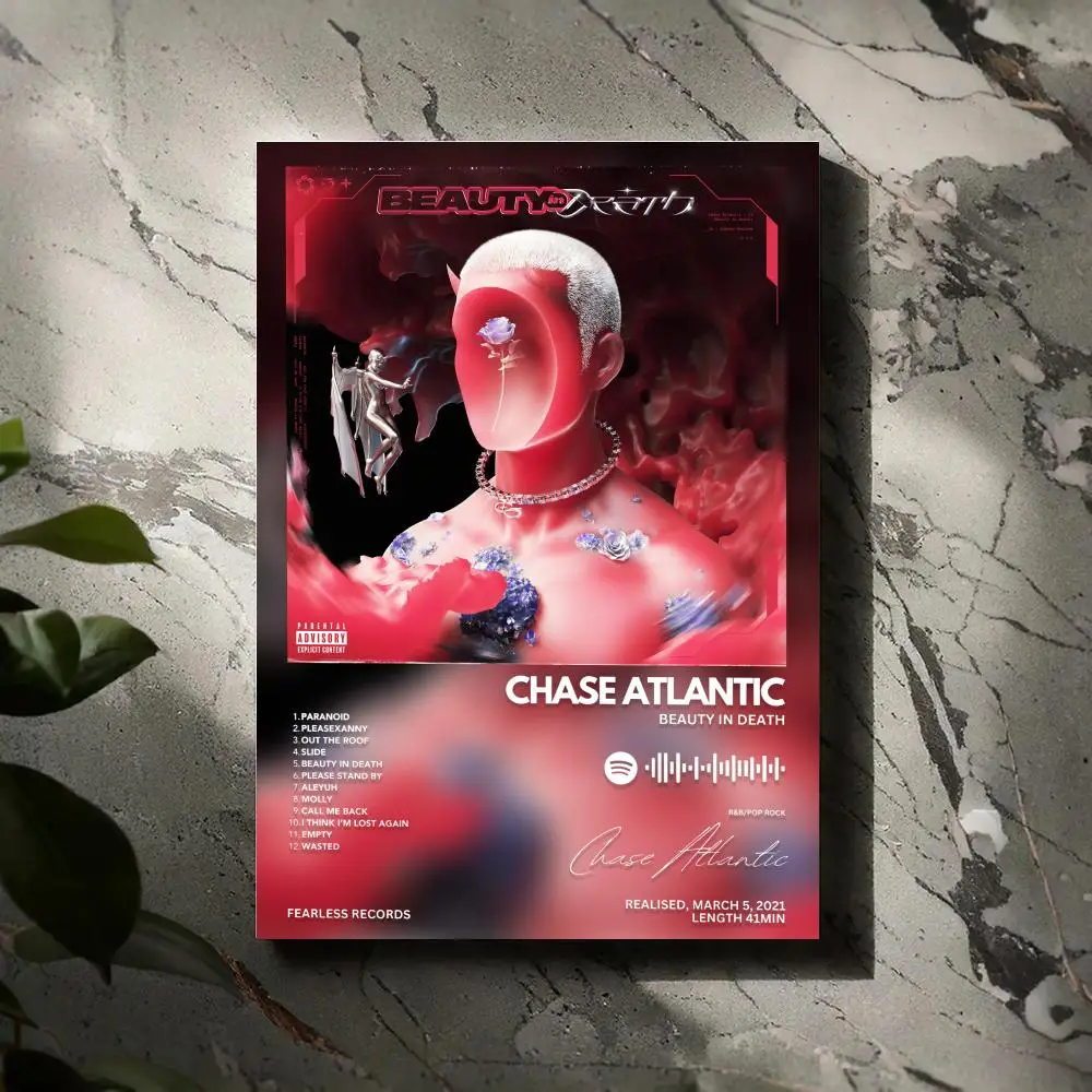 

Beauty In Death Chase Atlantic Poster Prints Canvas Painting Wall Art Picture Living Room Home Decor Tracklist Music Album Cover