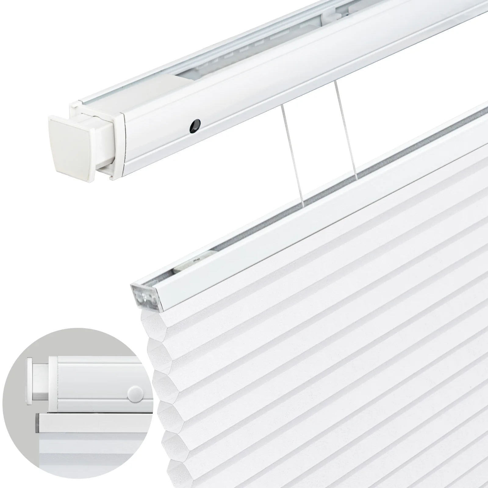 Moonice Top Down Bottom Up Honeycomb Shades No Drill No Tools Cellular Pleated Blinds Cordless Light Filtering Window Shades