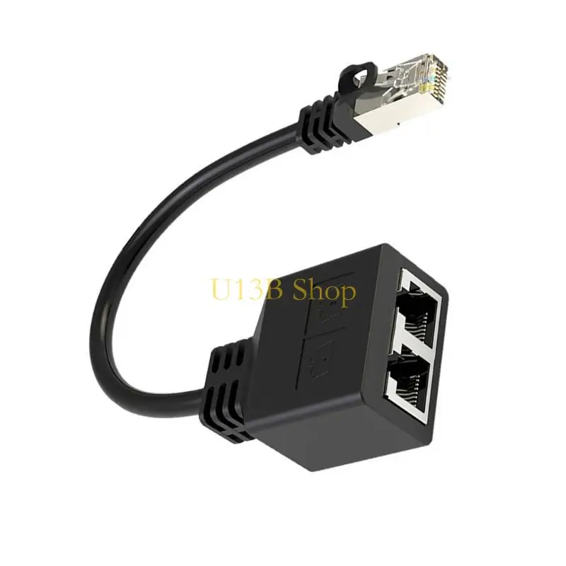 U13B RJ45 Ethernet Splitter Cable 1 мужчина до 2 женских локальных сплиттер Ethernet для Cat5