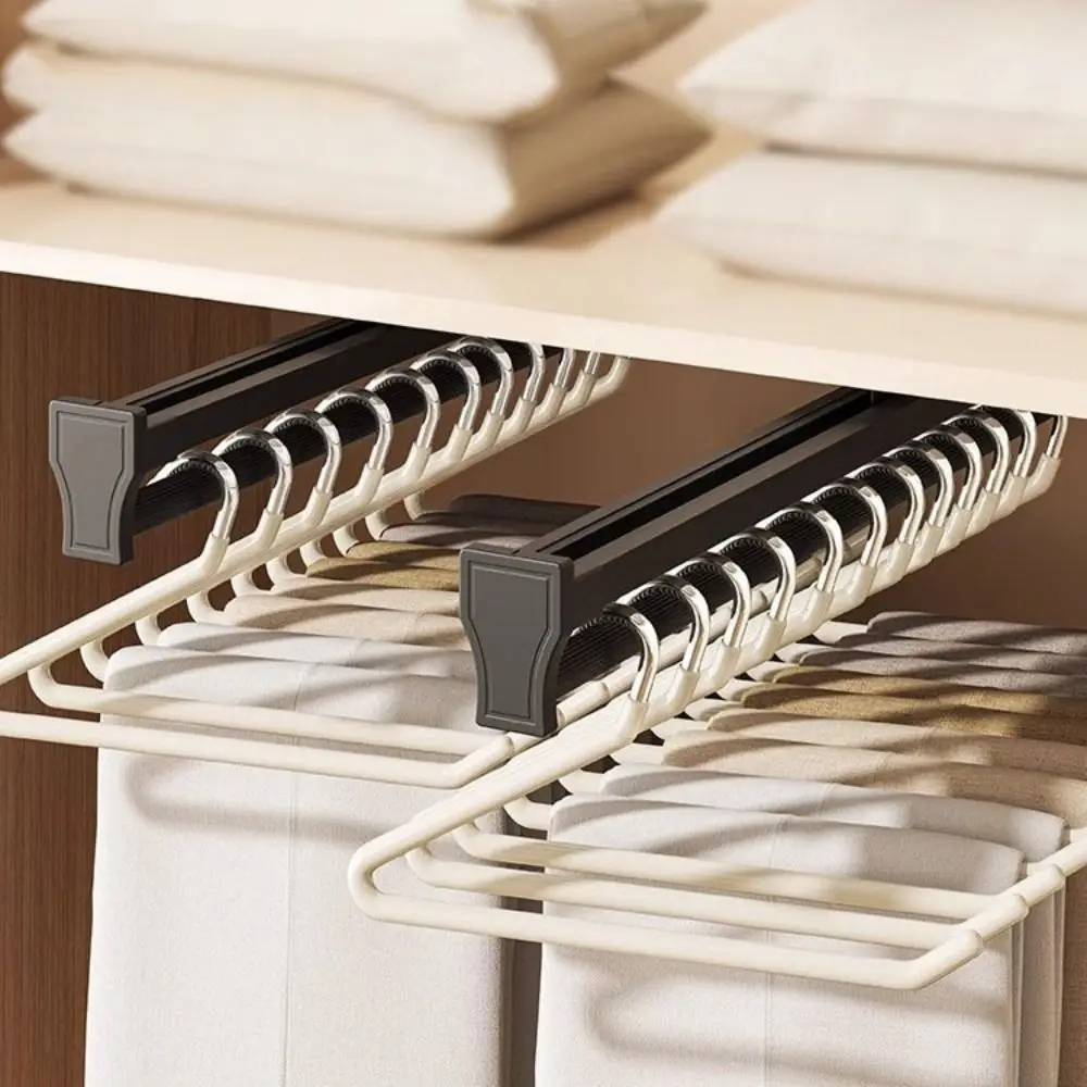 Picture 4: 20Pcs Multifunctional Metal Goose Shape Pants Hanger Anti Slip Space Saving Pants Rack Seamless Z-Shaped Pant Hangers for Home