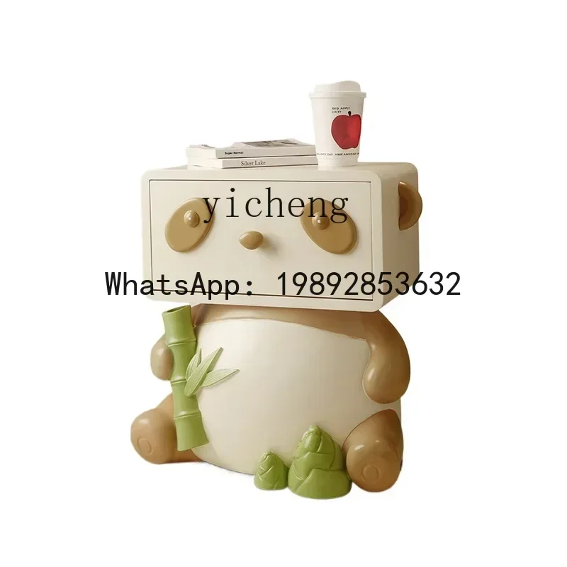 cute panda bedside table floor storage ornament living room bedroom sofa side cabinet home decoration