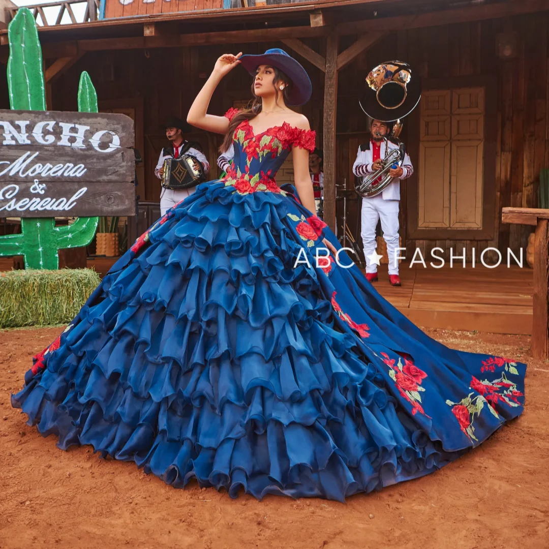 Royal Blue Charro Q…