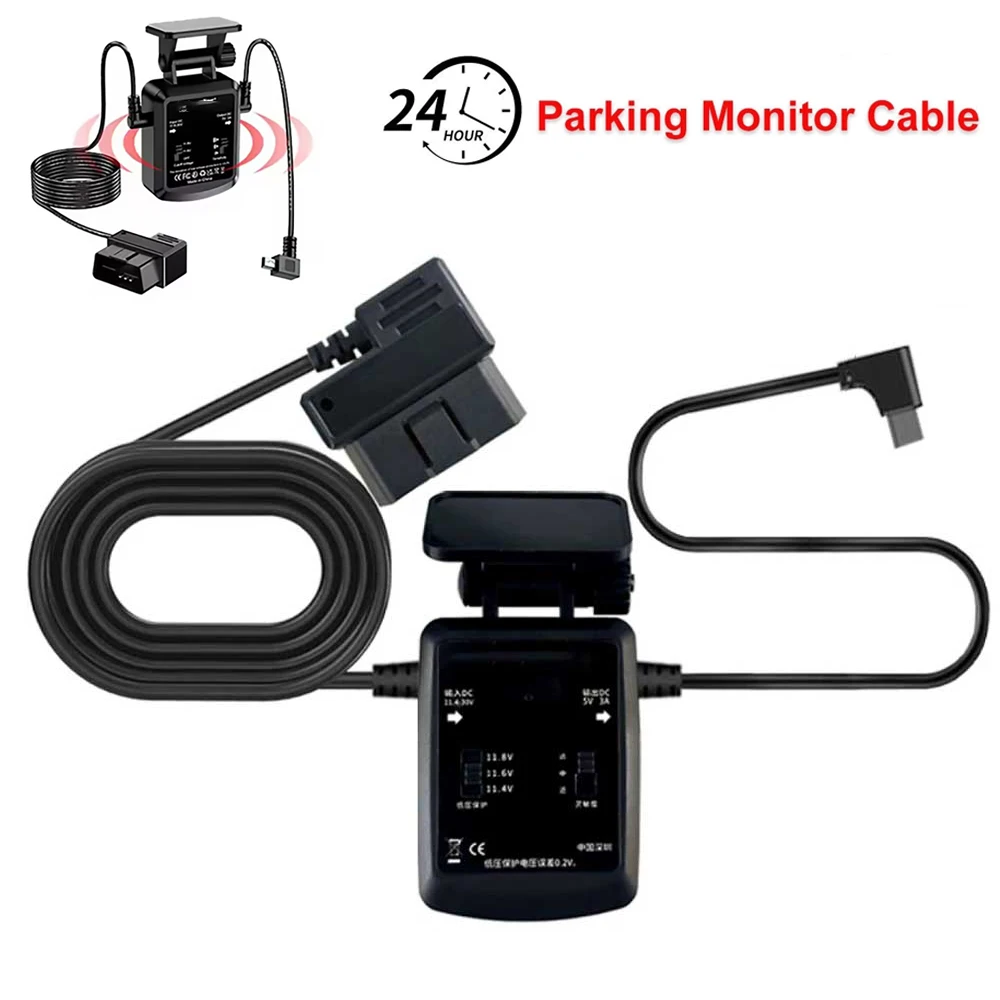 

Driving Recorder Dedicated radar Motion Detection OBD Hardwire Kit Type-C Interface for 70mai Dash Cam 24h Radar Parking Monitor