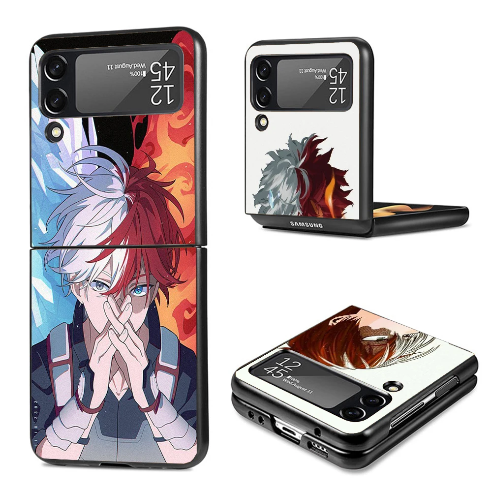 My Hero Todoroki Shoto Phone Case For Samsung Galaxy Z Flip6 5G Flip5 Flip4 Flip3 ZFlip 6 3 4 5 Hard PC shockproof Back Cover