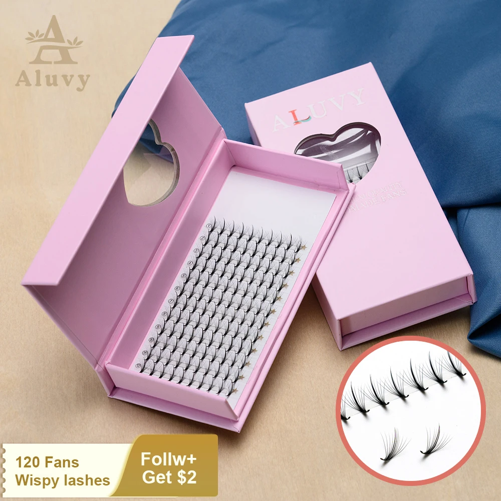 

Natural Style Korea PBT Soft Band 5D 7D 9D Wispy False Eyelashes 0.07mm C D Wispy Premade Fans Eyelashes