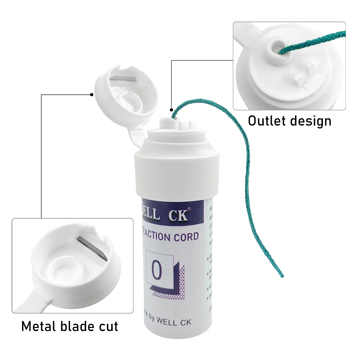 1 ขวด WELLCK ทันตกรรมด้ายทิ้ง Gingival Retraction สายไฟถักผ้าฝ้าย Gum Line ทันตแพทย์วัสดุ 5 ขนาด 0 00 000 1 2