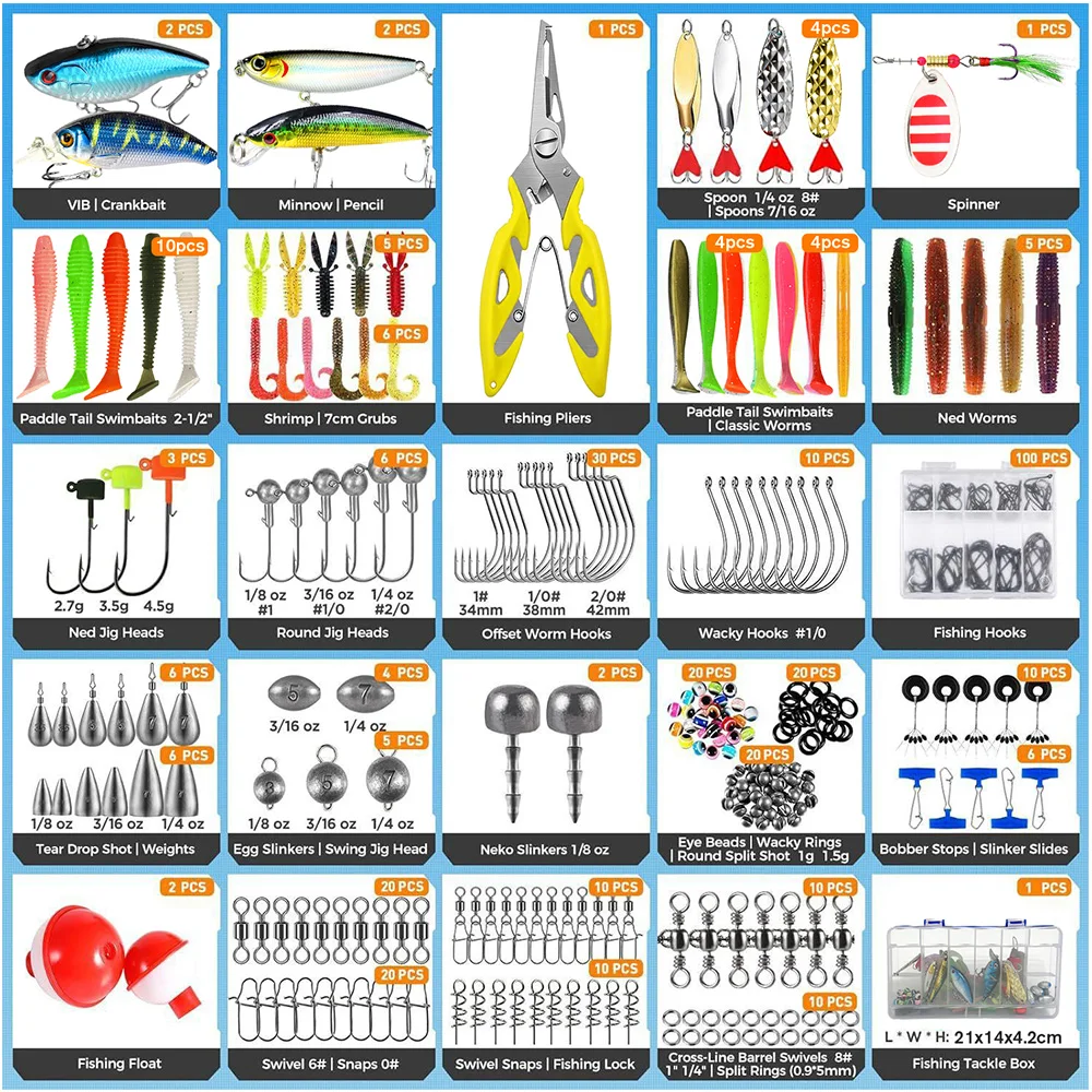 Thornsline Kit de señuelos para lubina: popper, vib y jig metálico - imagen 2