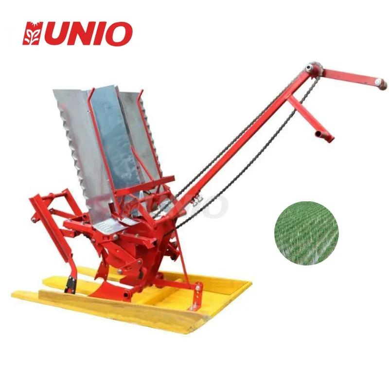 High Efficiency Mini Manual Paddy Seed 2 Rows RicePlanter Transplanter Rice Planting Machine