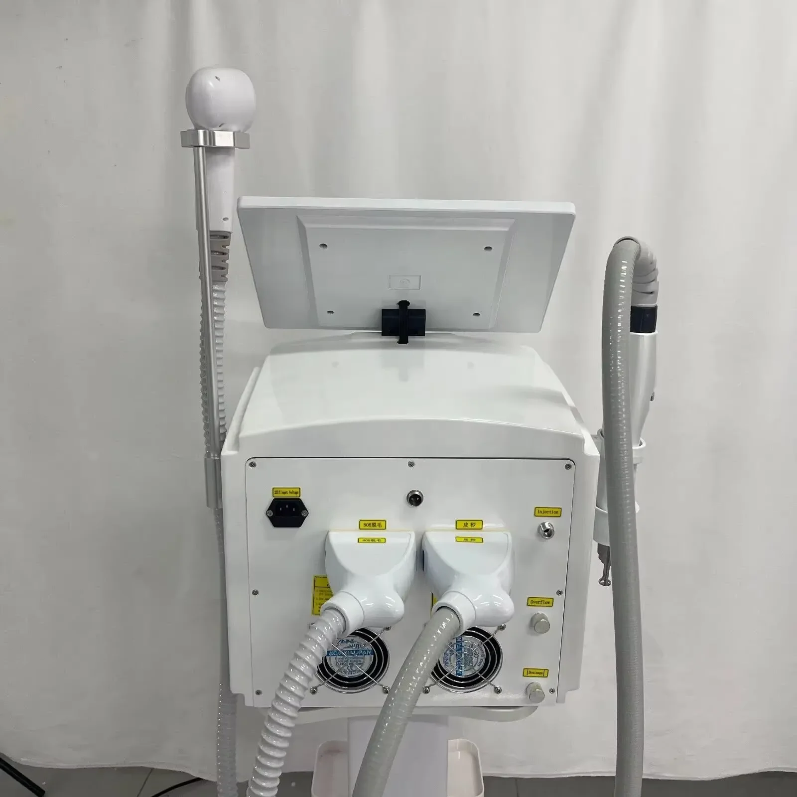 Diodo láser de Alejandrita indoloro de hielo 2 en 1, depilación de picosegundos, eliminación de tatuajes, sistema de enfriamiento multifunción, Belleza