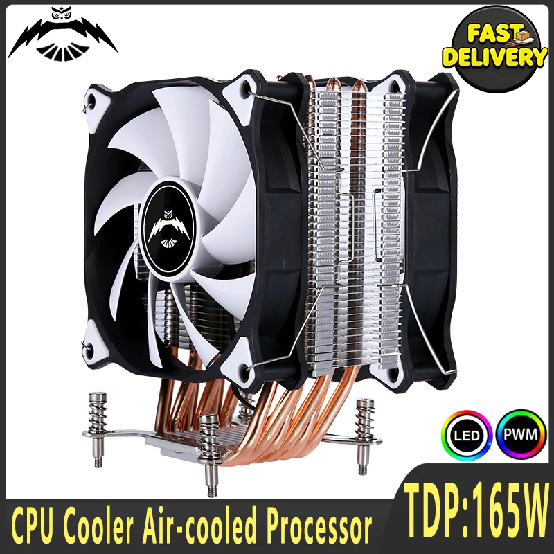 CPU x79 x99 クーラー 4/6 ヒートパイプ i3 i5 i7 プロセッサー 空冷 120mm ファン 静音 3ピン 4ピン 取付 LGA115x 1200 1700 18xx 2011 2066
