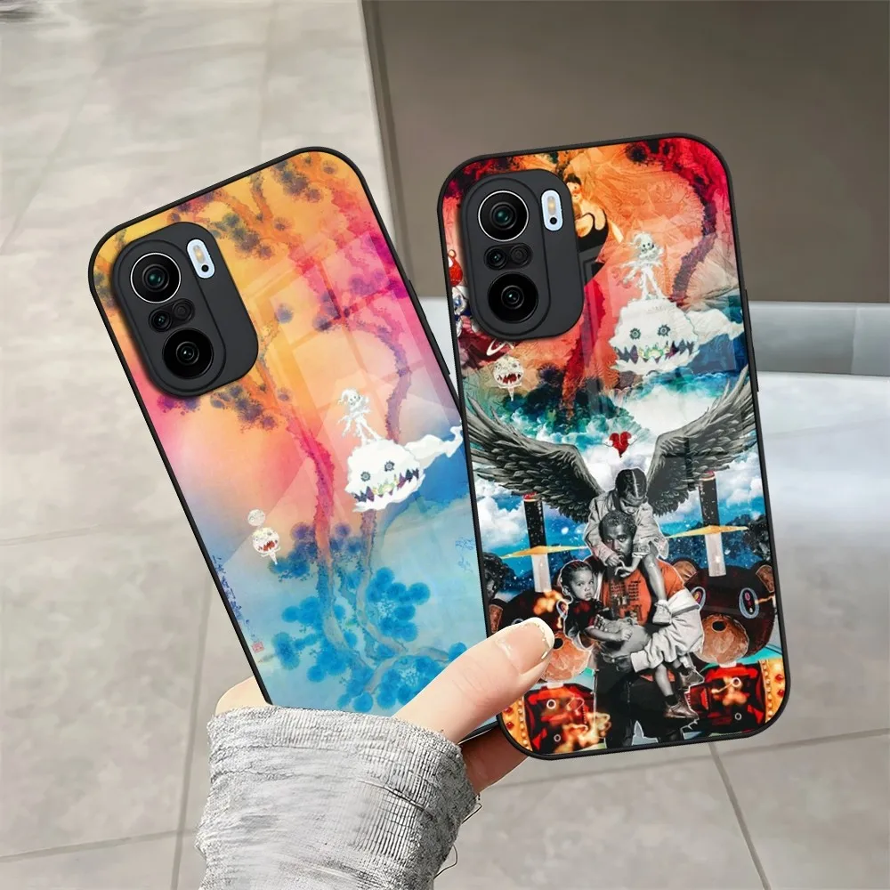 Kids See Ghosts Kanye West Phone Case Tempered Glass For Xiaomi Redmi Note 14 10 13 11i 11 9 8 11S T Poco M4 F3 X3 Pro Cover