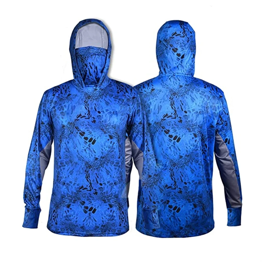 フィッシングシャツ-抗uv-軽量-長袖トップス-ランニング-フードマスク
