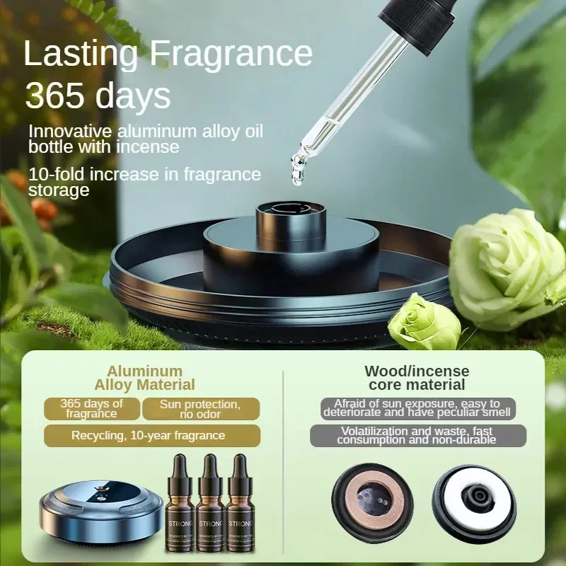 Essential Oil Diffuser Flavoring For Car Air Freshener Intelligent USB Rechargeable Aromatherapy Scent Machine Home Fragrance