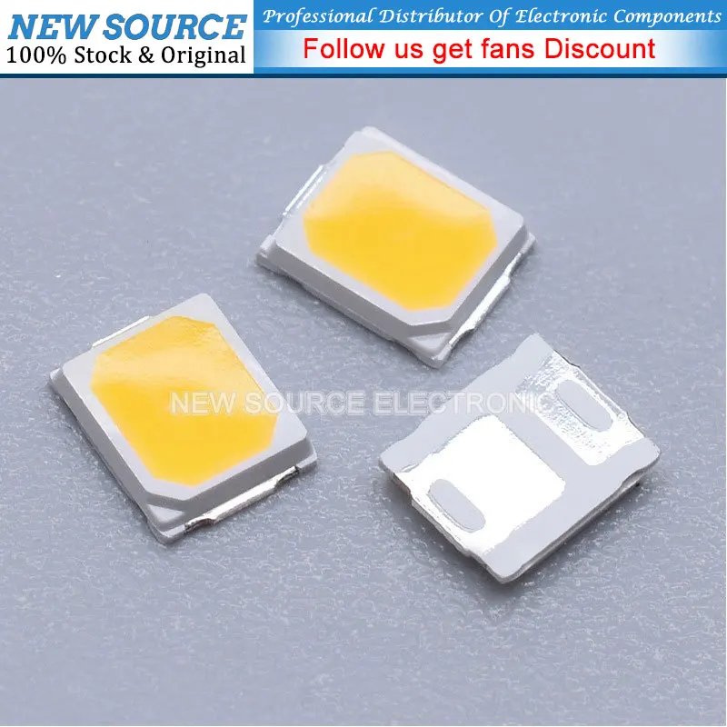 100pcs High Brightness SMD LED 2835 1W 0.5W 0.2W White 3V 6V 9V 18V 36V 150MA/100MA/30MA/60MA/80MA 6000-6500K High Power Light