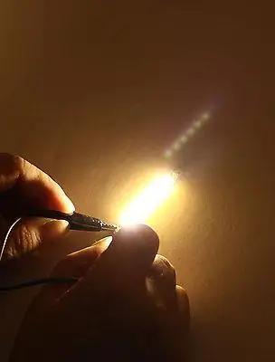 6W DC9-11V 300mA 80-100LM/W Warm White LED Light COB Lamp Bead Chip 5 Pcs