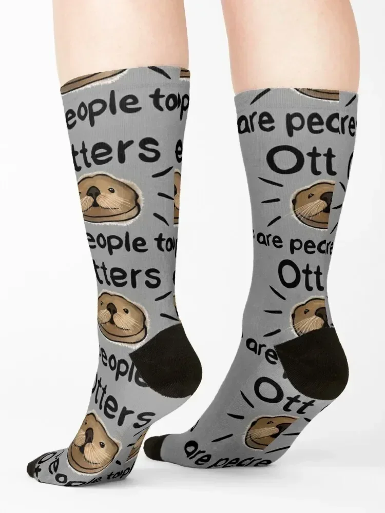 Otters are people too Socks valentine gift ideas Christmas funny gift fashionable Boy Socks Women's