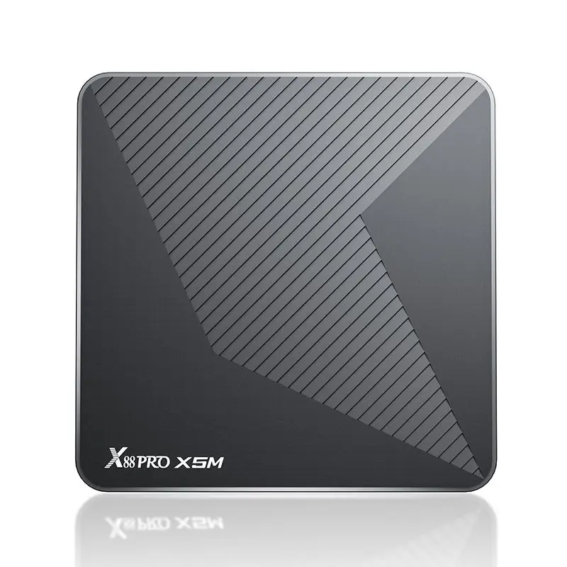 X88 PRO X5M TV Android 14 Set Top Box رباعي النواة 4GB RAM 64GB ROM WiFi6 Bluetooth 5.0 Ultra 8K مشغل الوسائط التحكم عن بعد الصوتي