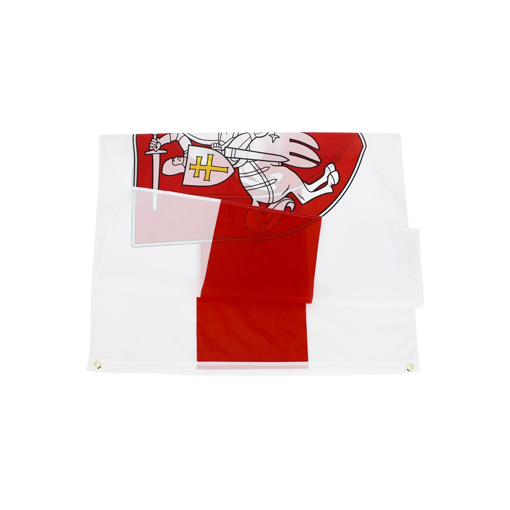 Belarus White Knight Pagonya Flag 90x150cm Polyester Belarusian Ensign with Coat of Arms Flag For Decoration