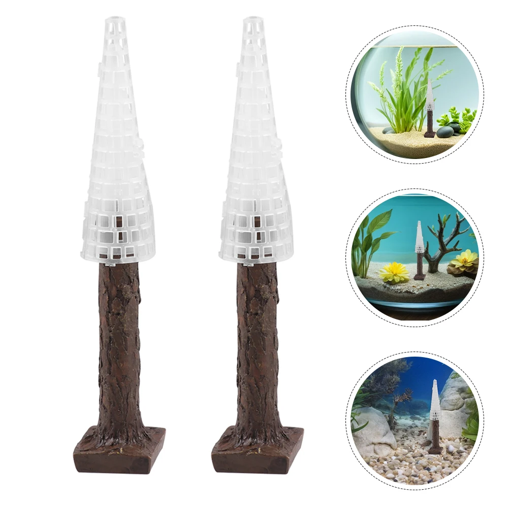 

2Pcs Realistic Moss Tree Aquarium Decoration Christmas Trees Fish Tank Supplies Lifelike Underwater Landscape Bonsai for Betta