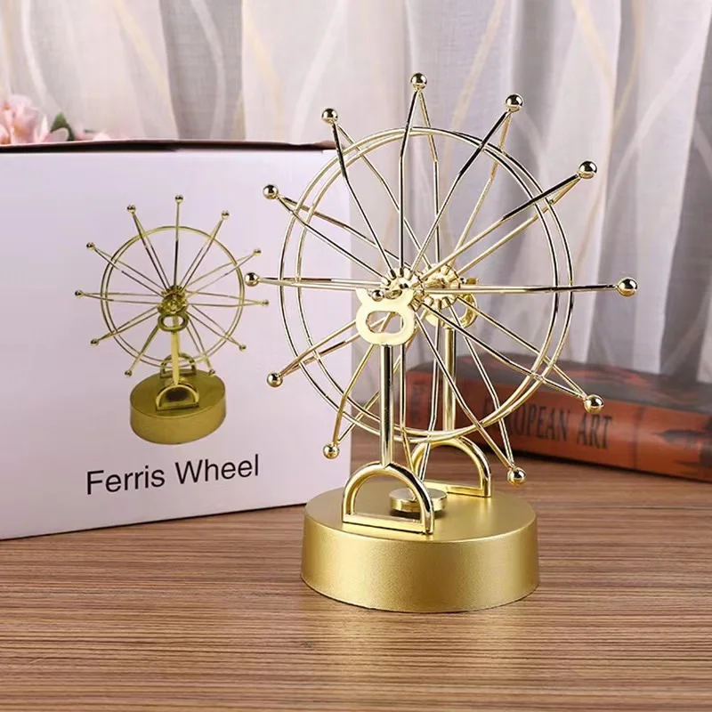 Newton Pendulum Ball Nordic Ferris Wheel Balance Ball Golden Perpetual Motion Physics Science Toy School Teaching Supplies