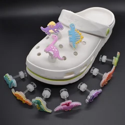 PVC Shoe Charms Luminous Charms Shoe Accessories The dinosaur Decoration Shoe Buckles Pins for Croc Sandals  X-mas Gifts Pins