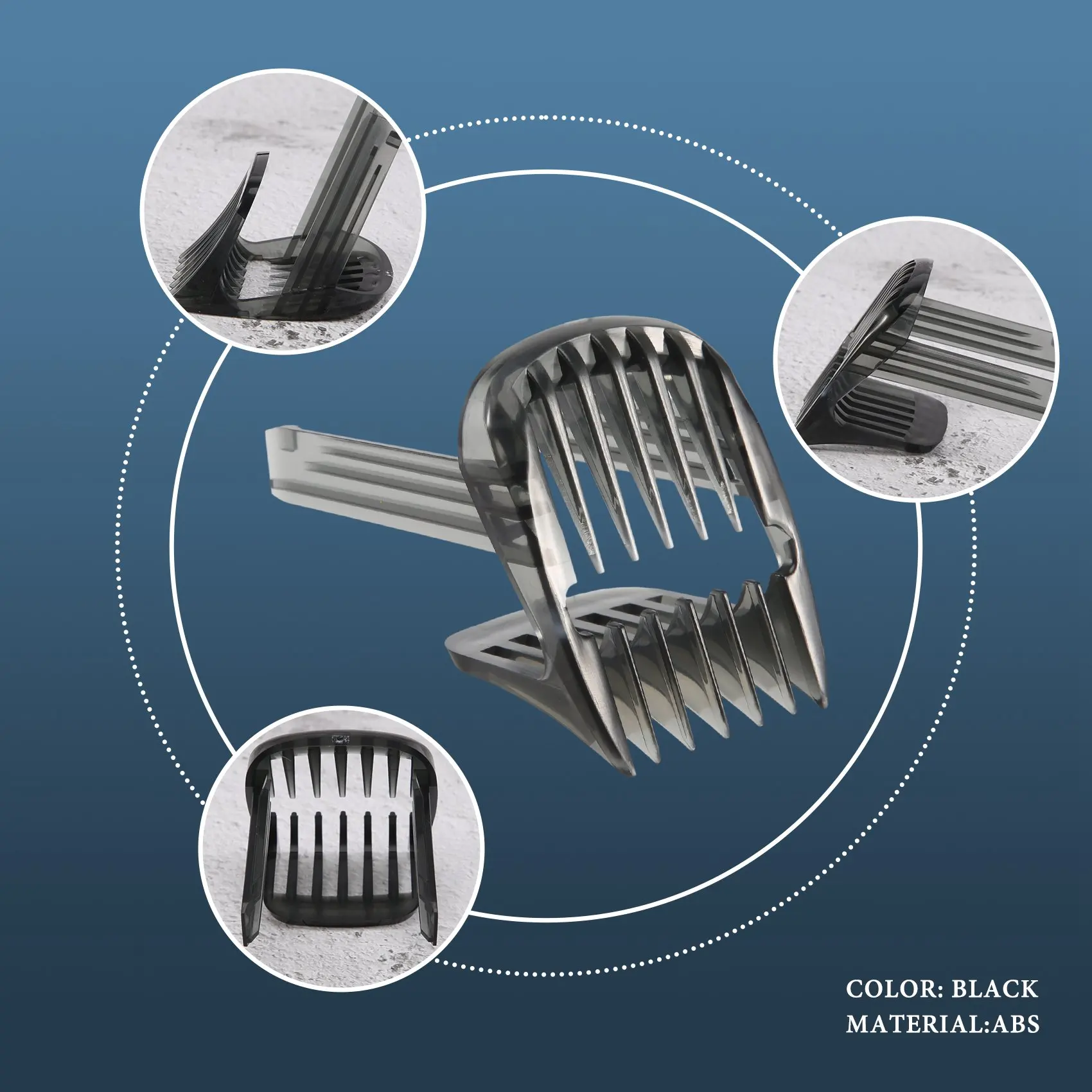 Peine guía de accesorios para recortadora de barba, piezas de hoja de cabeza de 1-7mm para Philips HC9490, HC9450, HC9452, HC7460