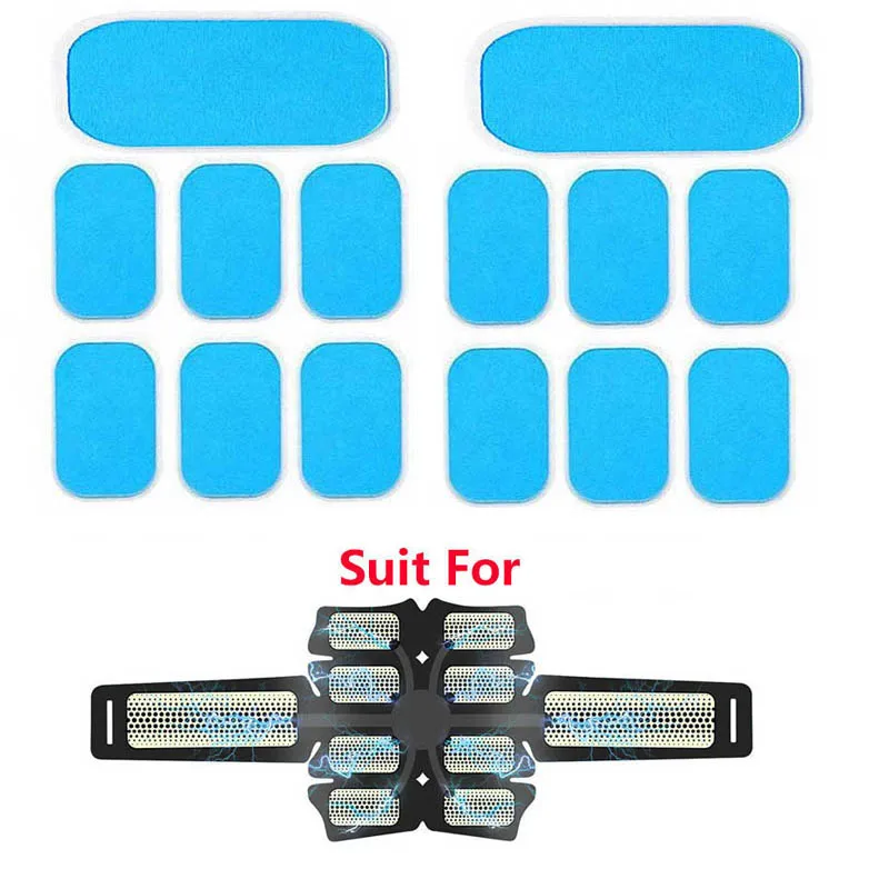 7Packs ABS Trainer Gel Pads For EMS Abdominal Stickers Hydrogel Abdomen Muscle Stimulator Slimming Massage Replacement Patch