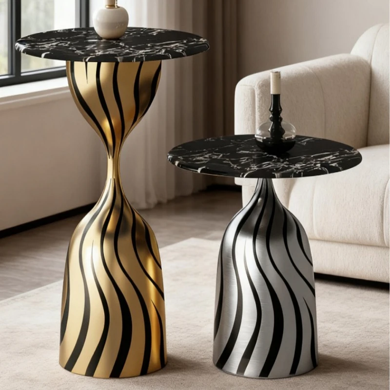 Modern side table simple small apartment coffee table living room minimalist round table  combination