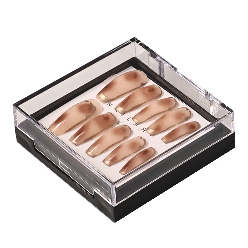 10PCS 2 Layers Press on Nail Storage Box Acrylic Nail Display Box Artificial False Nail Box Nail Tips Organizer Manicure Tools