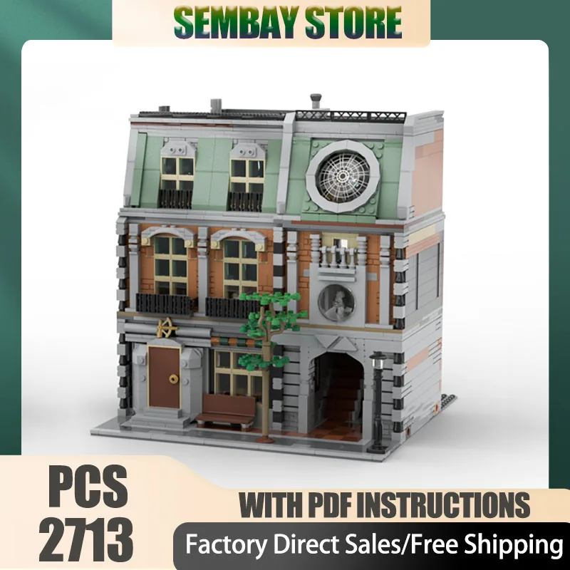 

Famous Scene Moc Building Bricks Modular Green Grocery Merchant Model Technology Blocks Christmas DIY Toy Construction Gifts