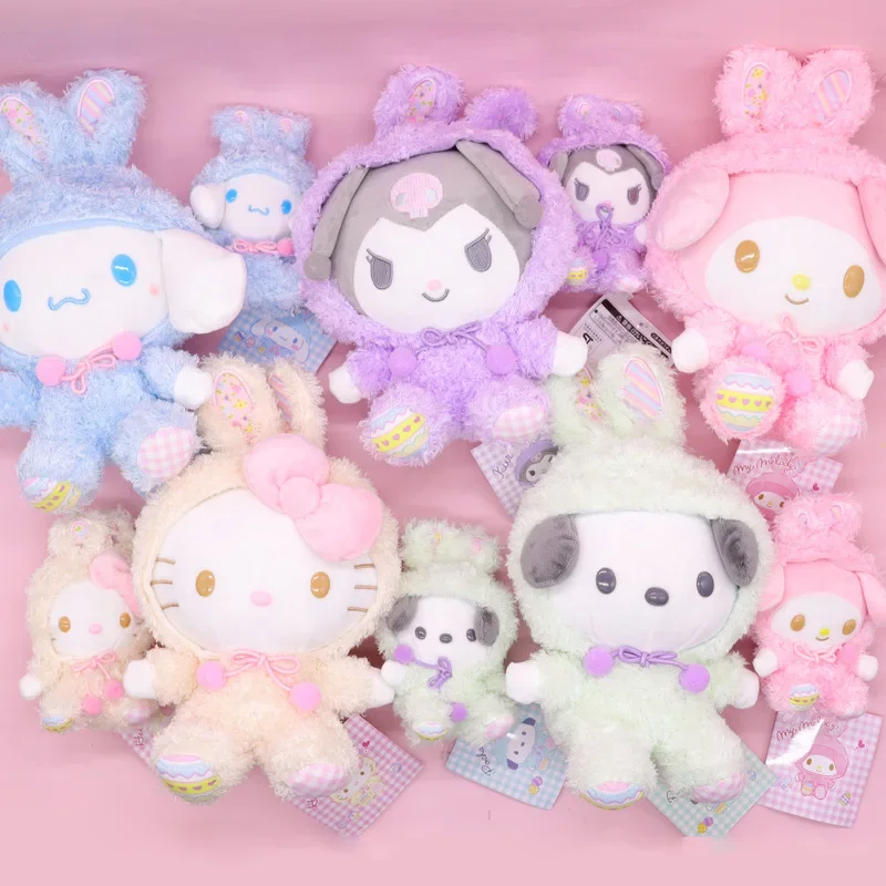 Cartoon Leuke Cos Konijn Japanse Sanrio Serie Pluche Pop Nieuwe Kuromi Cinamon Hond Melodie Kleurrijke Konijn Knuffel Kids Gift Pop
