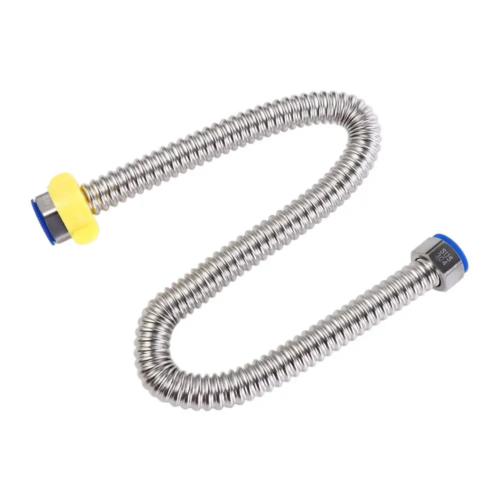 High-temperature Resistant 304 Stainless Steel Hose Thickened Explosion-proof Corrugated Pipes with Wrench