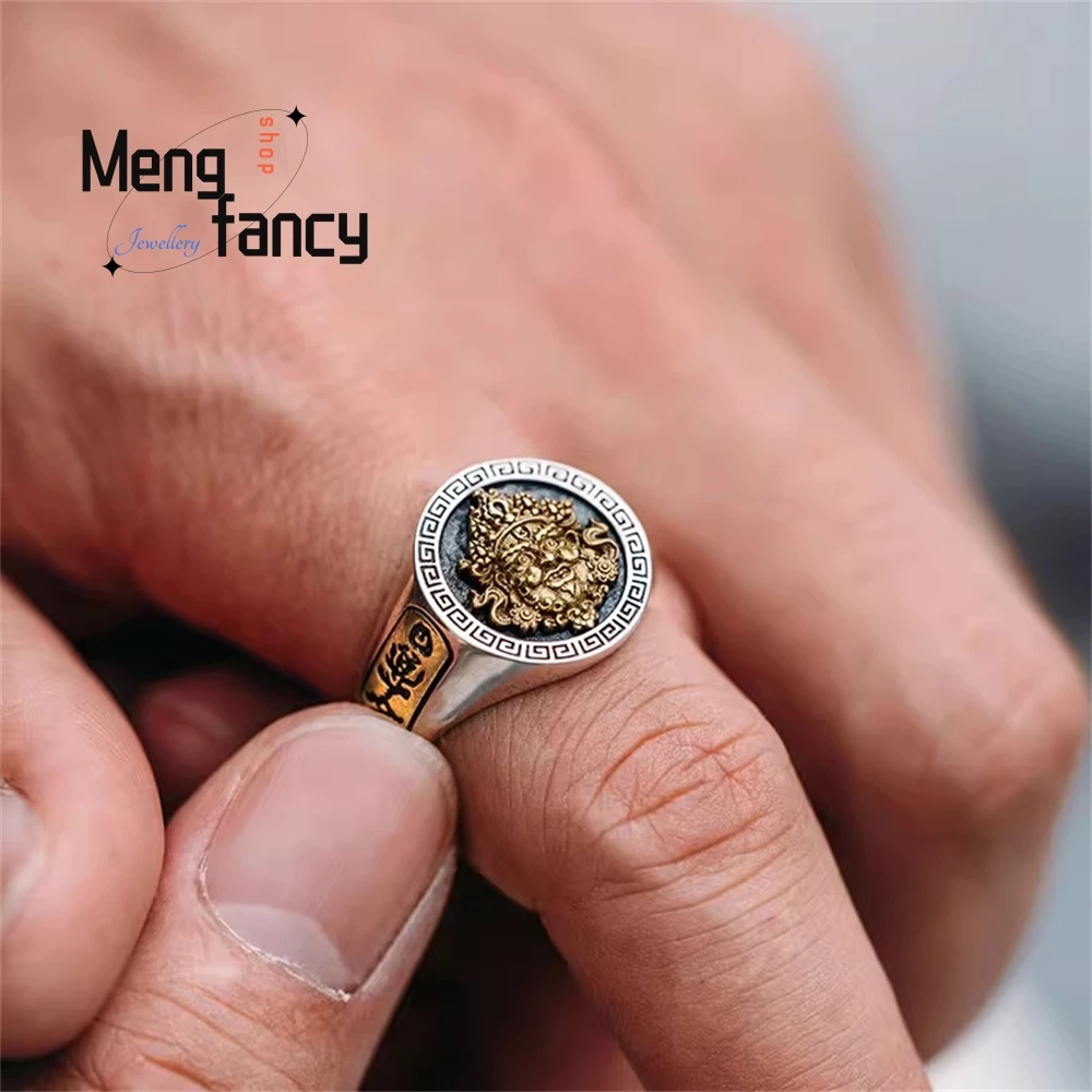 

Three-Dimensional Yellow God Of Wealth Ring, A Retro And High-End Chinese-Style Ring Gift For Men Fashion Jewelry Exquisite