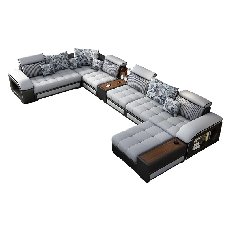 

Modern Large Simple Modular Chair Sofa Set Leave-in Fabric Set Sponge Filled Stainless Steel Legs School Hotel