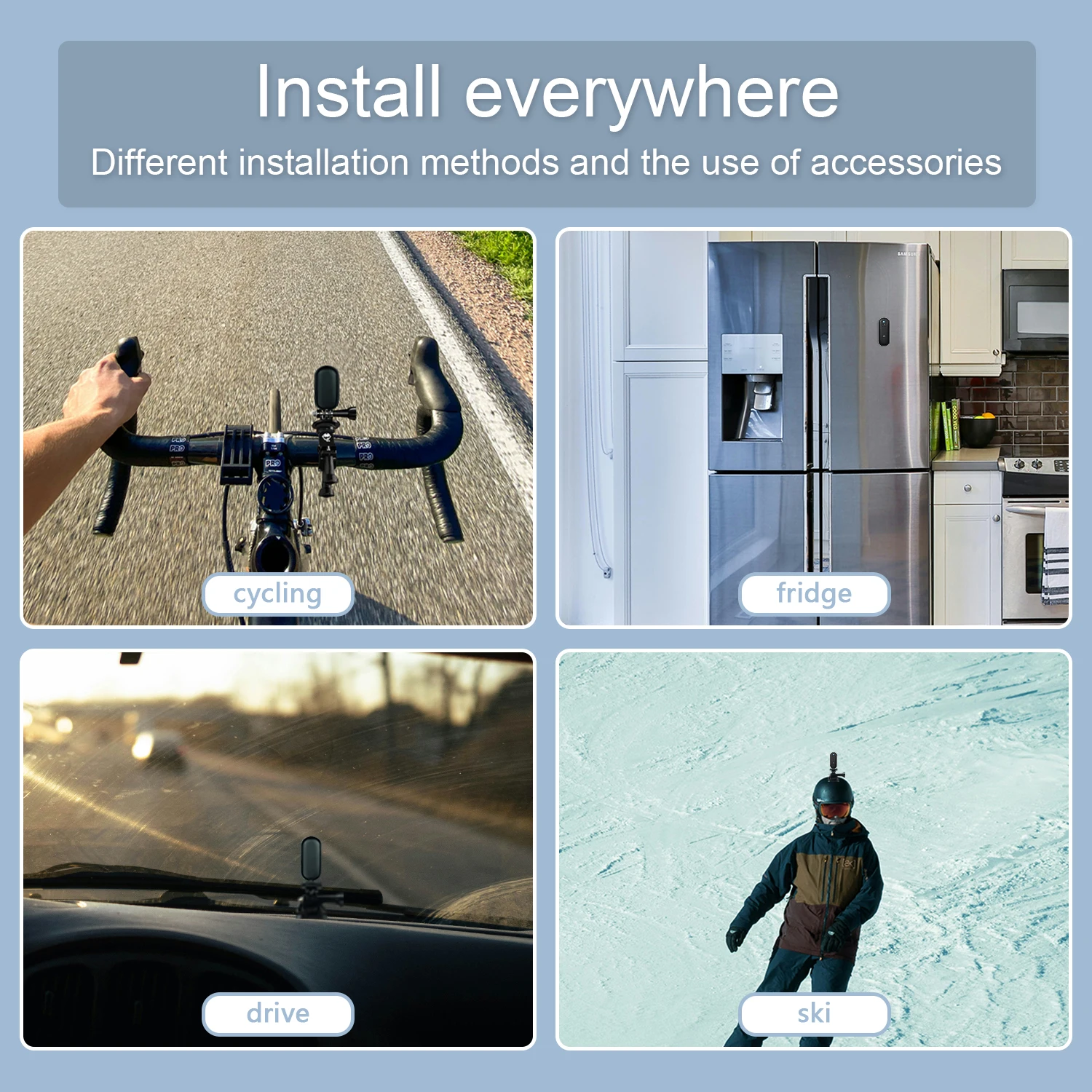 كاميرا رياضية خارجية 1080P في خوذة دراجة نارية رياضية صغيرة تصوير دراجة كاميرا الجسم وتسجيل الفيديو #5