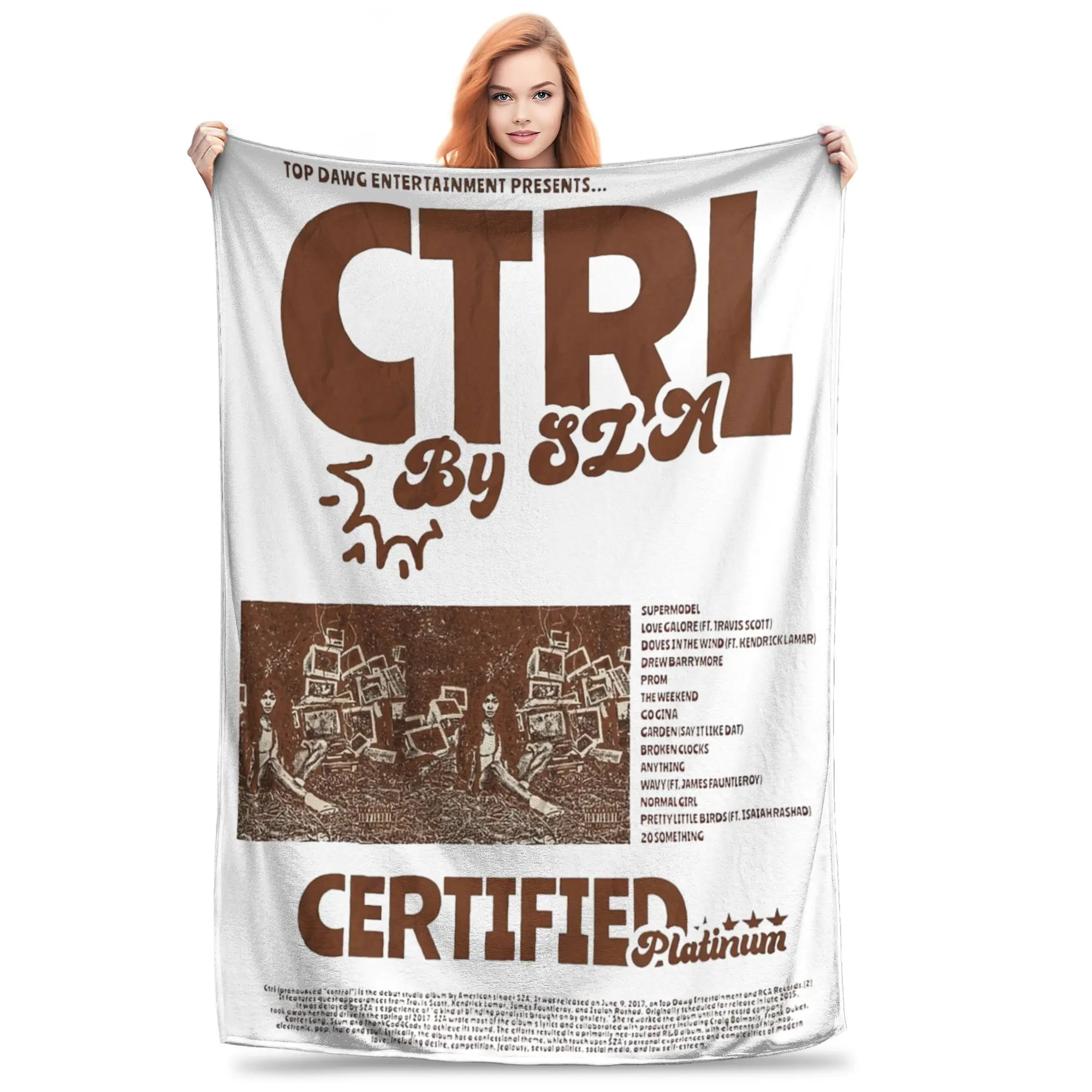 

Одеяло SZA CTRL Music R&B, плюшевое забавное дышащее одеяло для украшения покрытия