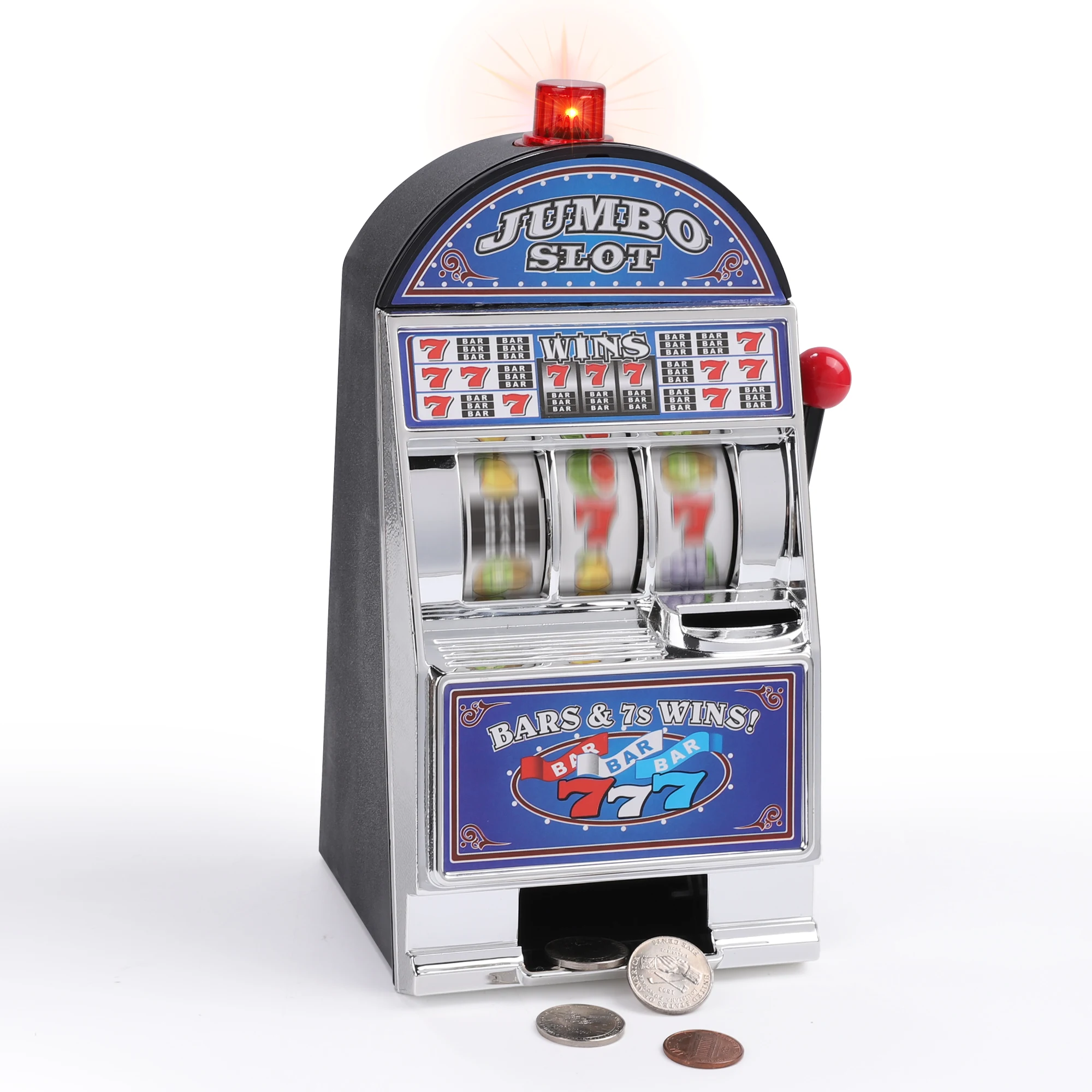 Slot Machine Money Bank for Adults, Casino Games Toy Piggy Bank with Flashing Lights and Jackpot Sounds for Party and Family