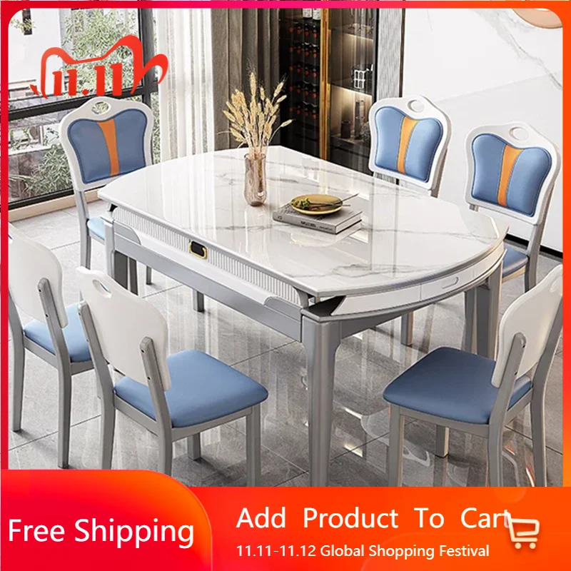 

Modern Extendable Center Dining Table Service Makeup Modern Design Dining Room Tables Organizer Restaurant Mesa Trendy Furniture
