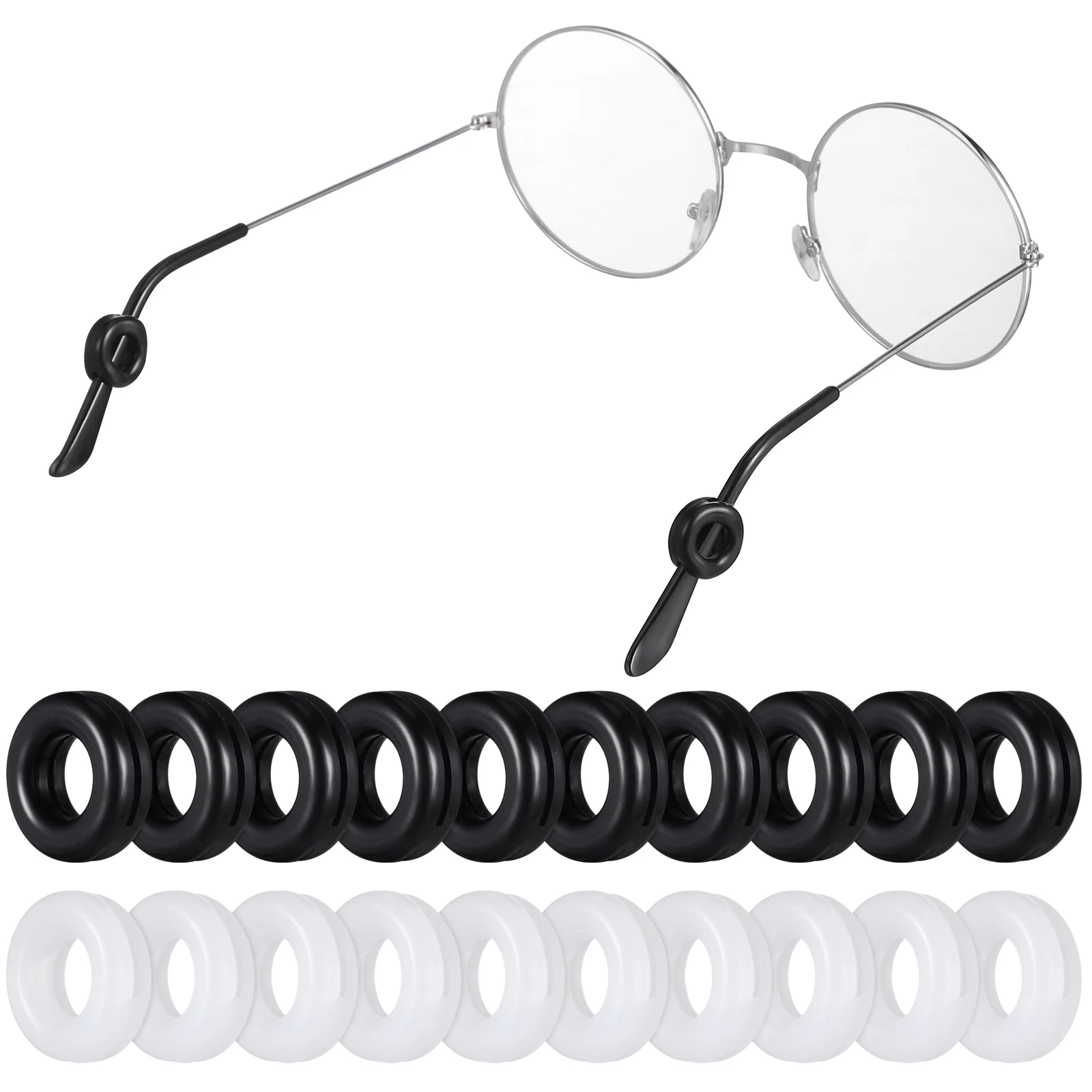 

10 Pairs Sunglass Stand Eye Glasses Eyeglass Anti-slip Round Non-slip Silicon Ear Plugs Eyeglasses