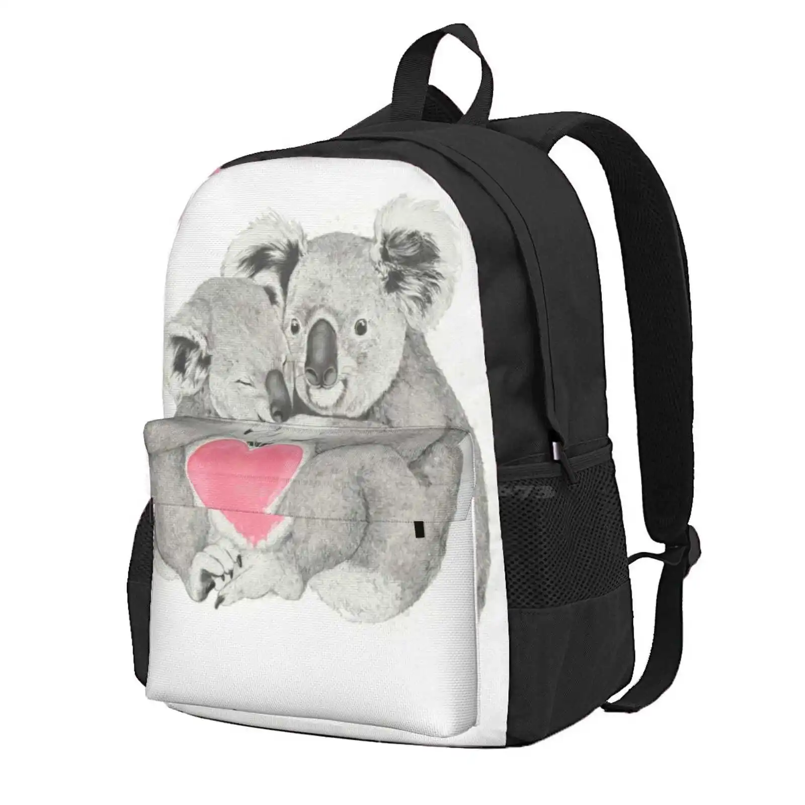 Koalas Love Hugs Hot Sale Schoolbag Backpack Fashion Bags Mother Baby Bears Koala Nursery Care Sleeping